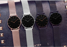Load image into Gallery viewer, Mesh Rose Gold Waterproof Ladies Watch
