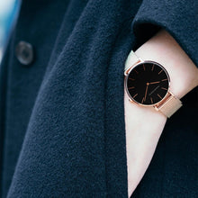 Load image into Gallery viewer, Mesh Rose Gold Waterproof Ladies Watch
